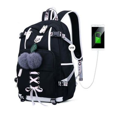 mochilas instituto nina negro